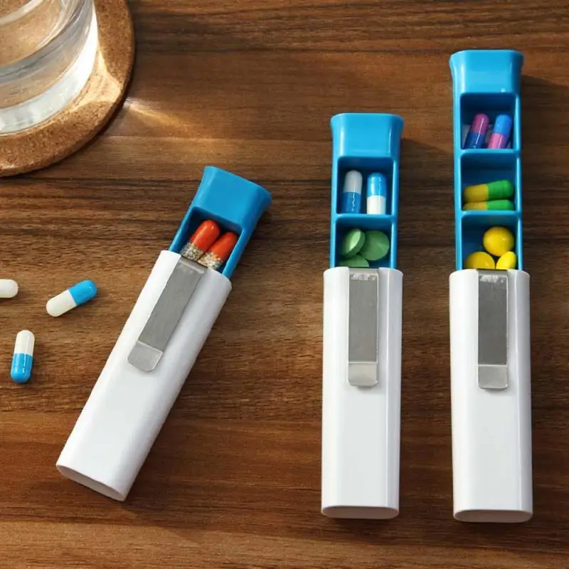 

Portable Outdoor Travel Pill Cases 3 Grids Medicine Box Tablet Dispenser Storage Container Pill Box A25