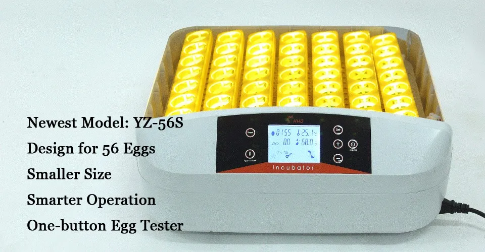 110V 220V China YZ-56S Eggtester Hatchery Machine LED Screen Chicken Incubator Egg Full Automatic Hatcher Auto Turning for SALE