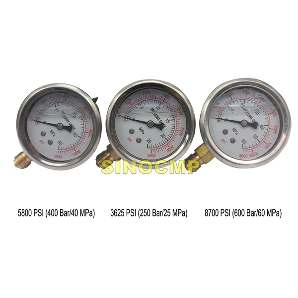 Hydraulic Pressure Test Kit, Hydraulic Test Gauge Kit For Excavator Parts z
