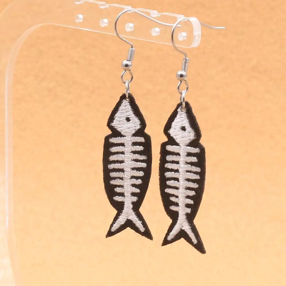 

Original Embroidery Patches Drop Earrings Ocean Animal Series 316 Stainless Steel Material No Fade Allergy Free