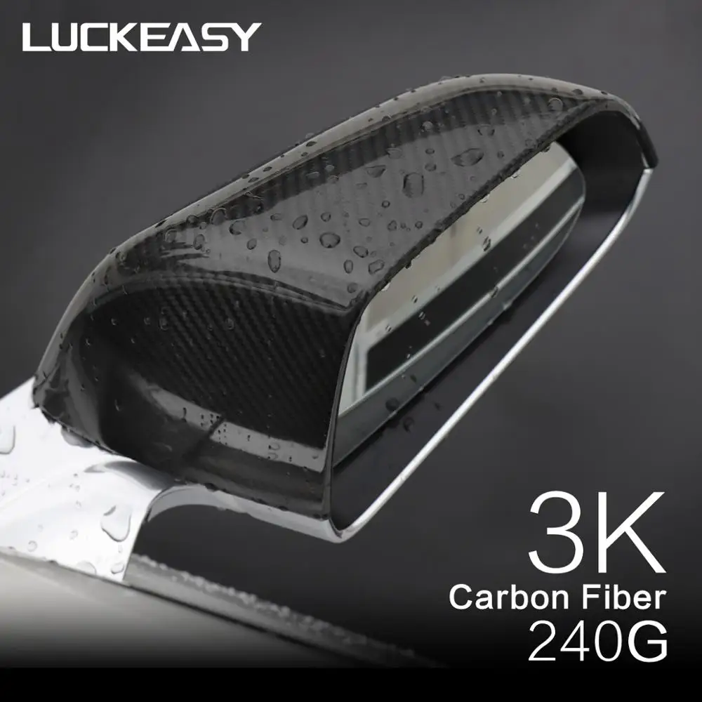 Автомобильные зеркальные Чехлы LUCKEASY из углеродного волокна для модели 2017 2019 Tesla 3
