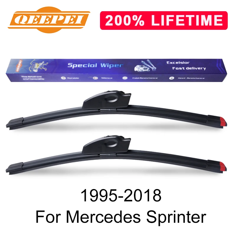 QEEPEI Replace Wiper Blade For Mercedes Sprinter 1995-2018 Silicone Rubber Windshield Windscreen Auto Car Accessories | Автомобили и