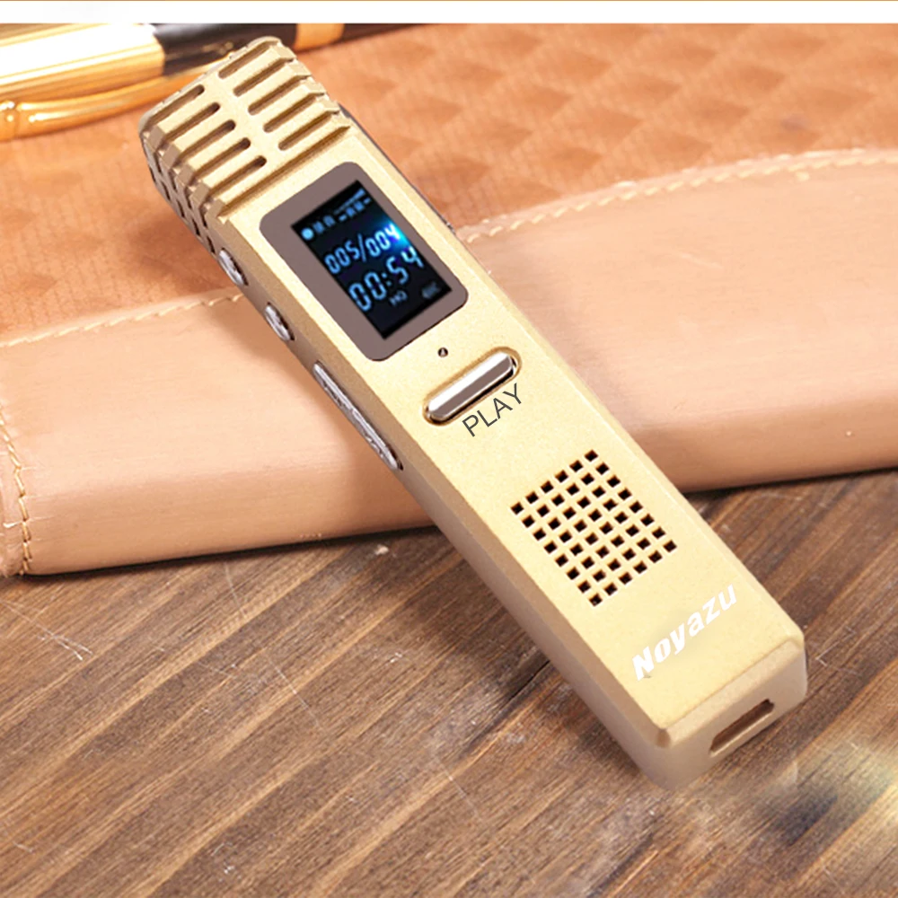 Noyazu X1 8 ГБ диктофон WAV 550 часовая запись USB MP3 музыкальный плеер Золотой цифровой