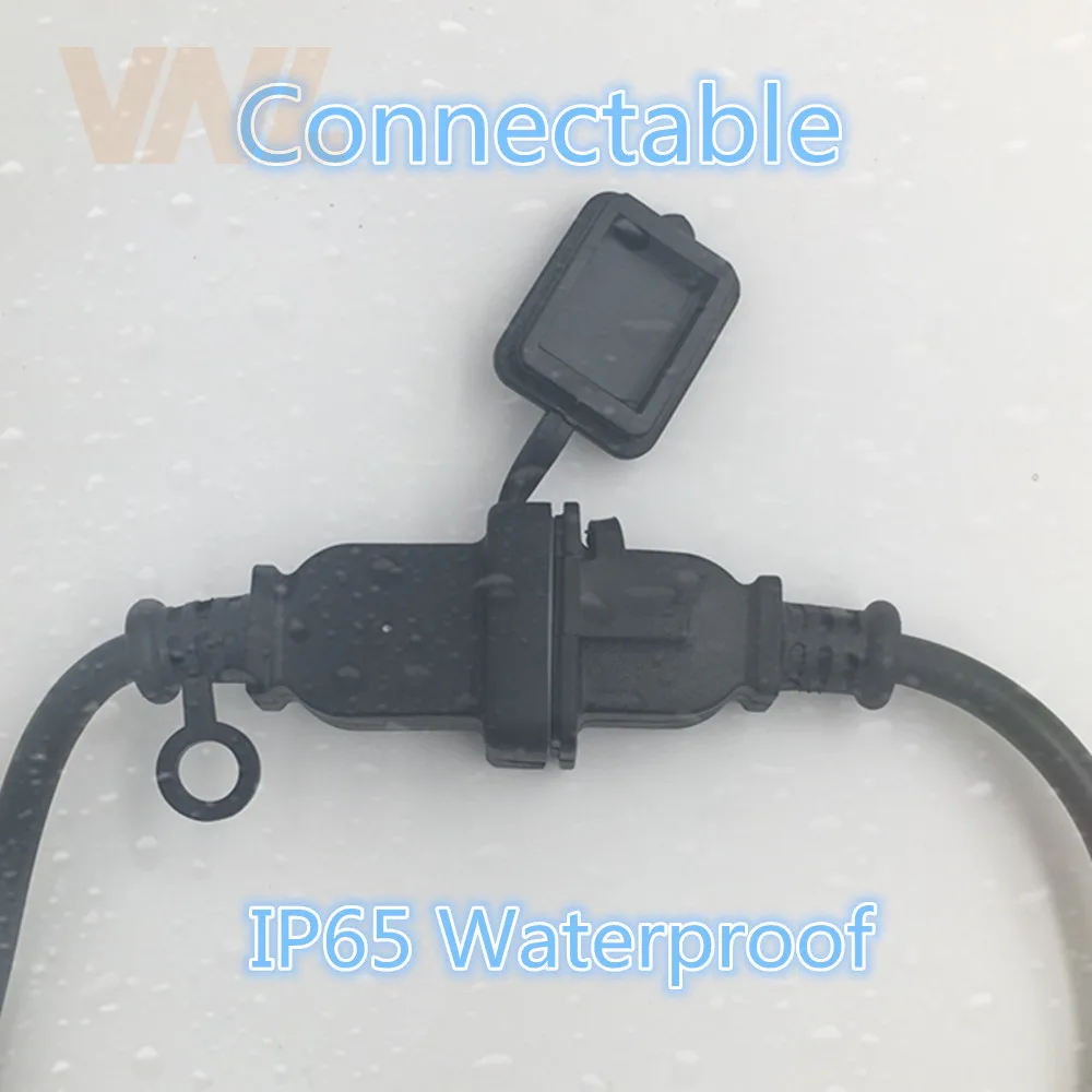 Уличная светодиодная ретро гирлянда Эдисона с вилкой Стандарта США IP65 15 м S14