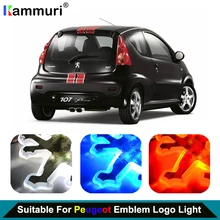 Styling auto ha condotto la Luce di Marchio del Distintivo dell’emblema per Peugeot 206 2008 3008 207 301 307 308 407 508 406 LED luce di Marchio del Distintivo dell’emblema