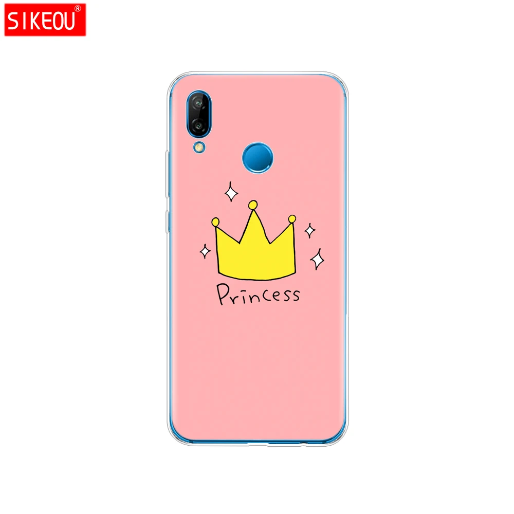 Силиконовый чехол для 5,8" huawei p 20 Lite huawei p 20 pro phone Для huawei p 20 Coque черный чехол Защитный Телефон прозрачный цветок кошки - Цвет: 12074