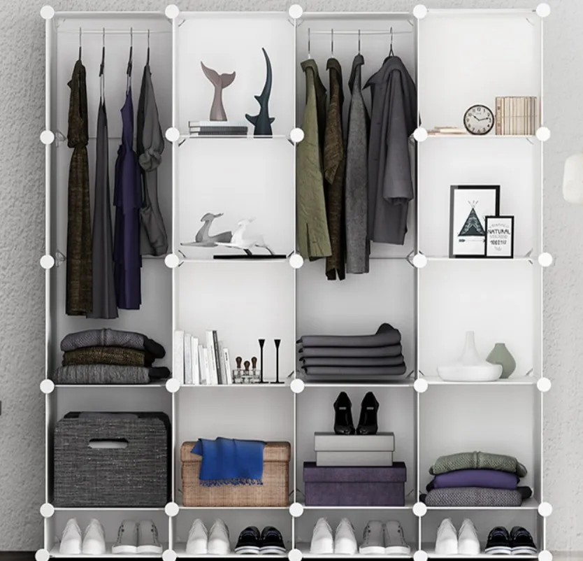 Белый роскошный современный полипропиленовый пластиковый шкаф для спальни, шкаф для хранения одежды, шкаф для одежды, металлический каркас, подвесной шкаф B534