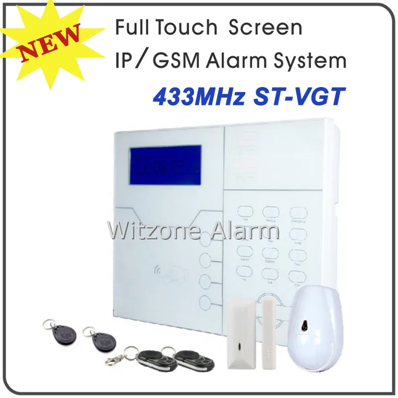 

2016 Hot Network Alarm TCP/IP GSM Burglar Alarm System Home Alarm System Android IOS APP Control, Touchkeypad and RFID Tag Swipe