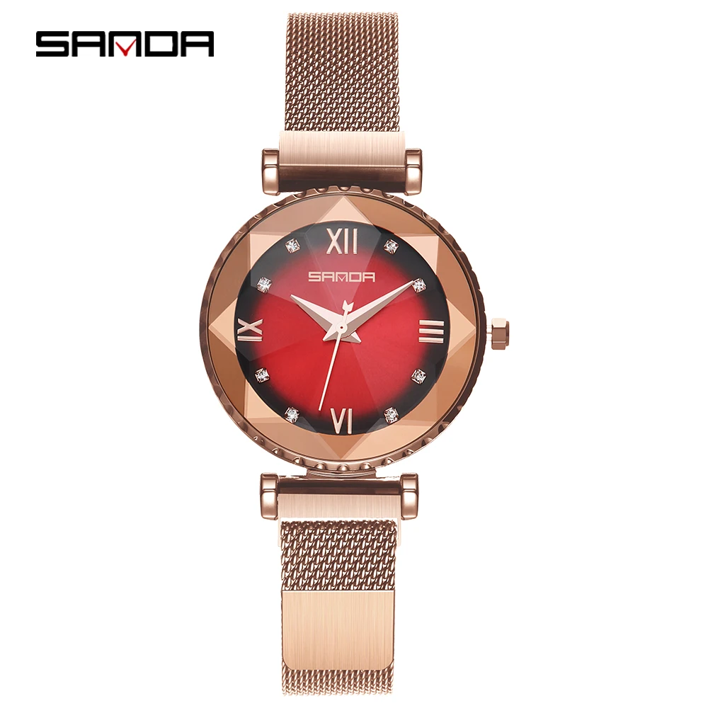 

SANDAnew Korean version of the new women's fashion watch gradient color absorber shake sound with a waterproof lazy watch