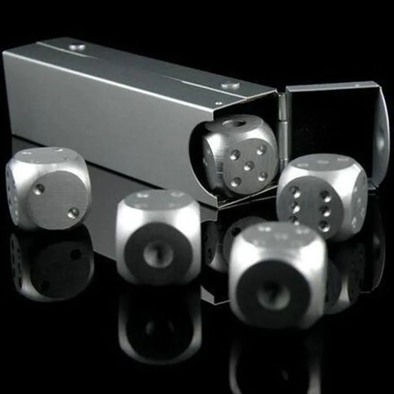

2019 Wholesale Adult Games Portable Aluminium Alloy Dominoes Table Board Dice Set Poker Party Camping Gambling Tools