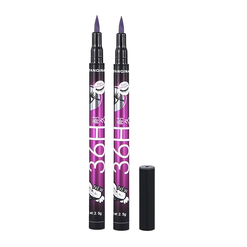 YANQINA 1 Piece Purple Eyeliner Pen Makeup Waterproof Eye Liner Pencil