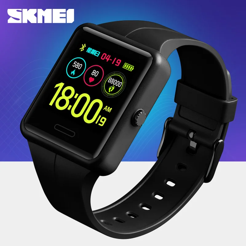 SKMEI Smartwatch Heart Rate Sleep Monitor Pedometer APP