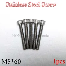 Din912 M8 Metric Thread 304 Stainless Steel Hex Socket Head Cap Screw Bolts M8*60 Fastener 1pcs Allen Hex Socket Head Wood bolt цена Din912 M8 Metric Thread 304 Stainless Steel Hex Socket Head Cap Screw Bolts M8*60 Fastener 1pcs Allen Hex Socket Head Wood bolt цены онлайн