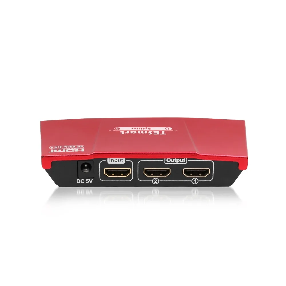 TESmart 1x2 HDMI 4K @ 60 Гц разветвитель HDMI Питание 1 в 2 из HDMI сплиттер двойной мониторы дублирование видео и аудио