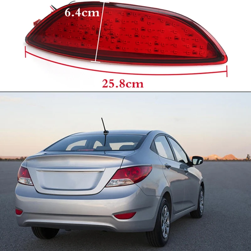 Clearance!    Automotive Led Rear Bumper Taillight Reflector Light Parking Brake Lig!   ht Fog Light For Hyundai Accent / Verna / Solaris 2008-2 5