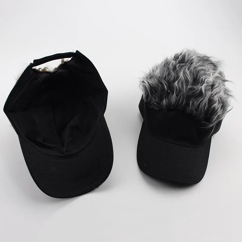 Newly 1 Pcs Wig Baseball Hat Sun Visor Cap with Spiked Hair Winter Warm Outdoor Caps BN99