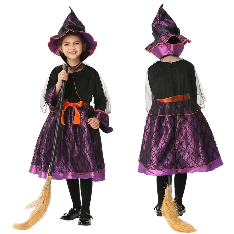 2017 girl witch dress hat cap princess party dresses halloween girl cosplay witch dress hat - Cheap Halloween Dresses 2017 girl witch dress hat cap princess party dresses halloween girl cosplay witch dress hat - Cheap Halloween Dresses