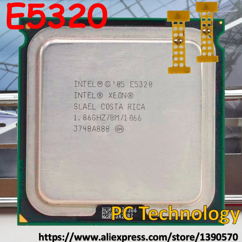 Работает на процессоре Socket 775 Intel Xeon E5320 оригинальный процессор 1 86 ГГц/8