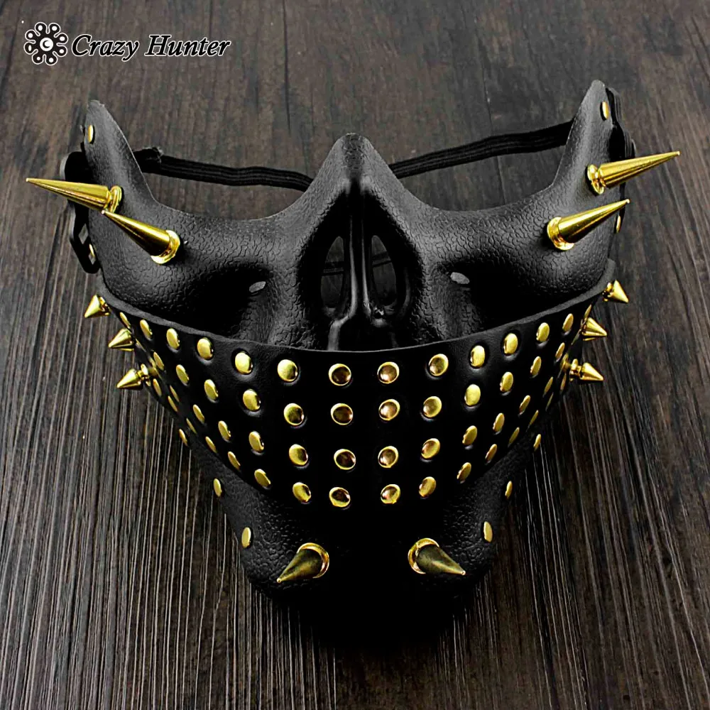 Череп Половина косплей с маской для лица CS Спорт Байкер Панк Рок маска