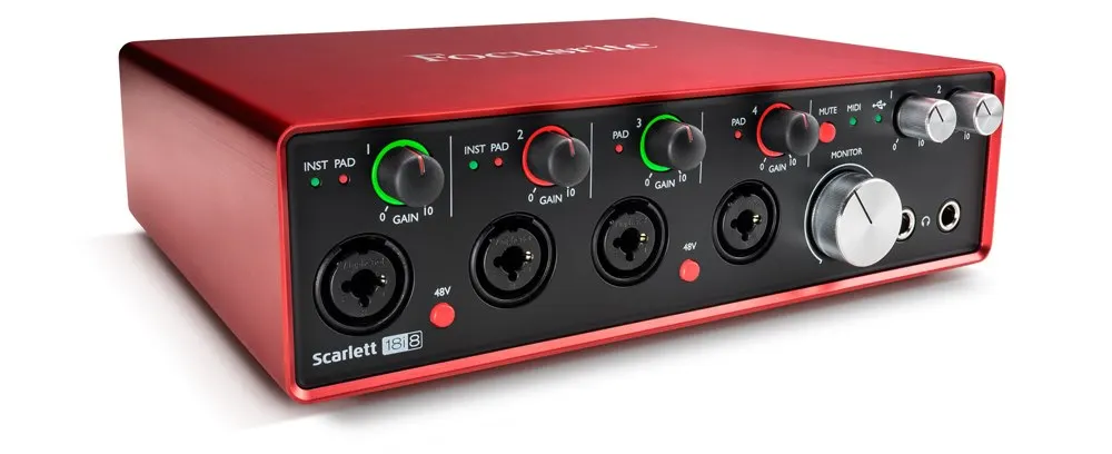 Focusrite Scarlett 18i8 2nd Gen MKII обновленная версия 18 в/8 Выход USB аудио интерфейс Четыре микрофона преамперы Запись Звуковая карта