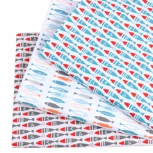 Nanchuang, 3 шт./лот, серия рыбок, принт, саржа, хлопковая ткань, пэчворк, ткань для шитья и стеганых сумок, кукла, рубашка, платье, материал