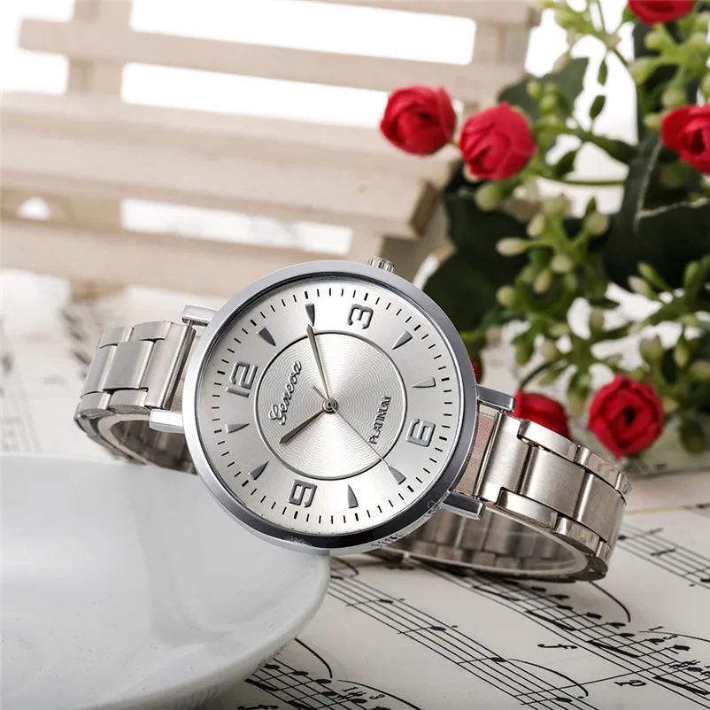 Women Watches Fashion Women Famous Brand Crystal Stainless Steel Analog Quartz Wrist Watch Bracele clock Montre femme 3M25#N (5)