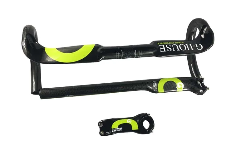 

G-HOUSE full carbon fibre handlebar road bicycle roadhandlebar/bent bar + seatpost + stem bike parts