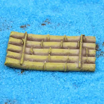 

1pc Creative cute simulation Bamboo raft boat Gift Mini resin Micro landscape decor Model Action figure Toys gift