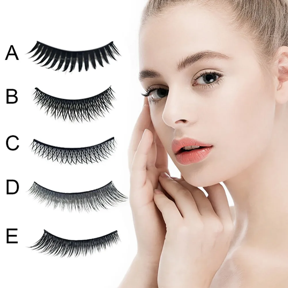 1Pair No Glue False Eyelashes Without Eyelashes Natural Slim