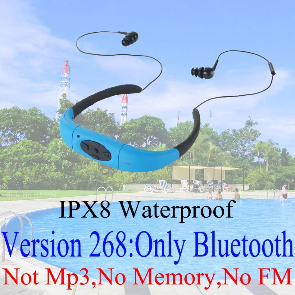 268 IPX8 водонепроницаемый Bluetooth 4,0; 168 4 ГБ 8 ГБ Водонепроницаемый MP3-плеер fm-радио) Плавание ming Дайвинг подводный Спорт Плавание Наушники - Цвет: 268 ( Bluetooth C )