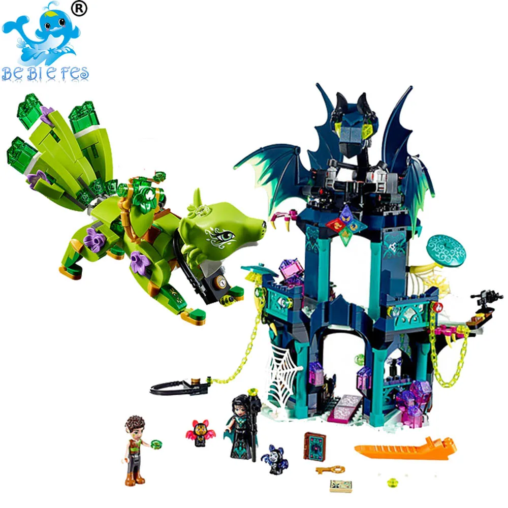 

2019 new Elevs Series Toys Lenok Tula Tower and Earth Fox Rescue Building Blocks Compatible with legoING Elves Educational