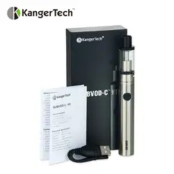 100% оригинал Kanger SUBVOD-C стартовый набор 2,8 мл Subtank нано-C распылитель с 1300 мАч Subvod батарея испаритель kangertech ручка комплект