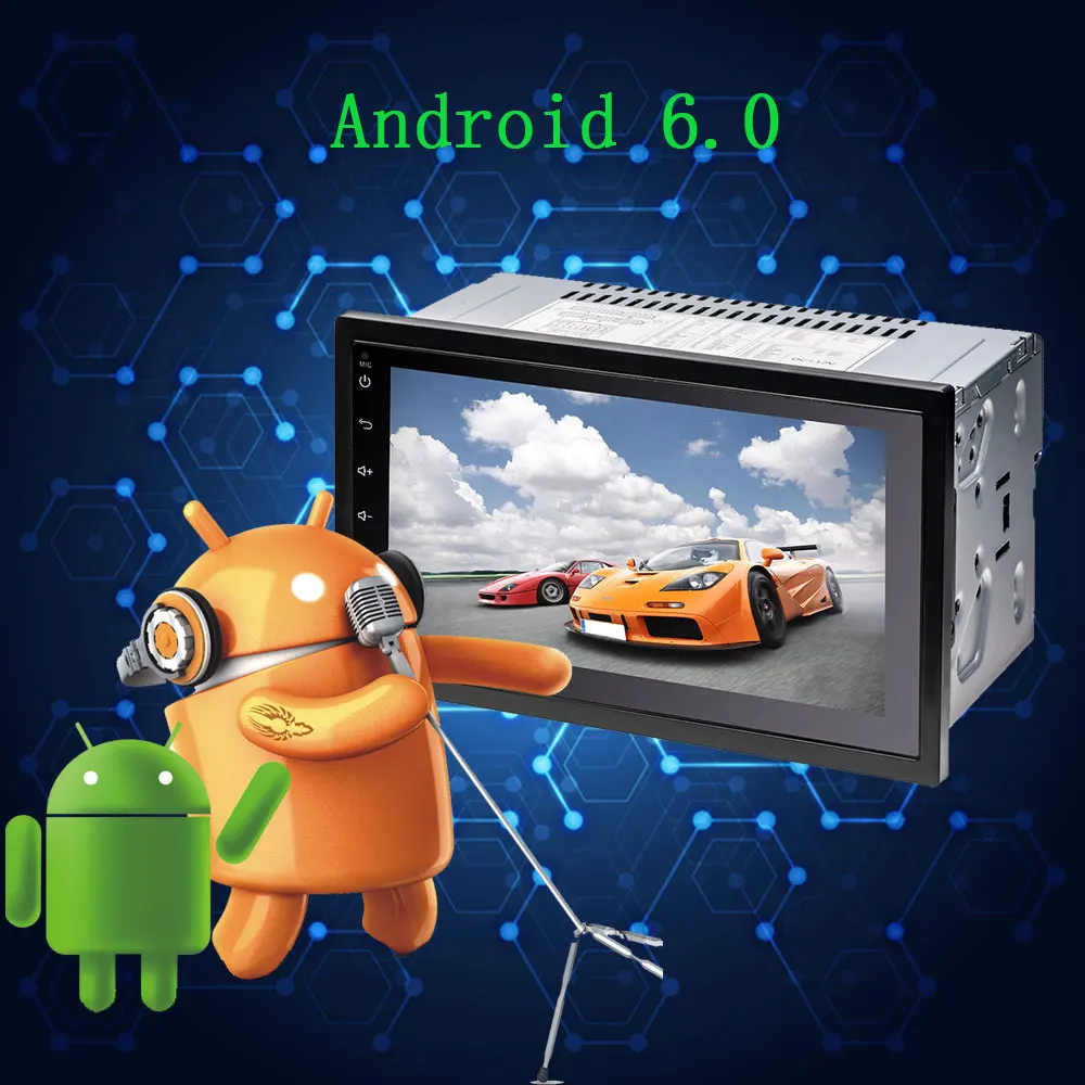 Clearance Camecho 2 din Car Radio Multimedia Player Android 6.0 GPS Navigation 7003RC Autoradio 7"HD Touch Screen Car accessories Camera 2