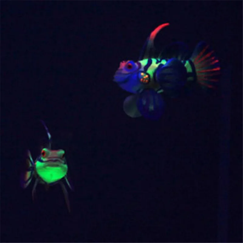 3 цвета привлекательный аквариум силиконовый светящийся Забавный зеленый мандарин украшение искусственный милый лягушка рыбный орнамент