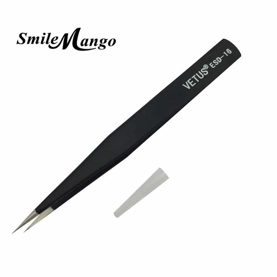 

Original Factory Outlet VETUS BGA Precision Electrostatic Tweezers ESD-16 Stainless Steel Anti-static Tweezers Free Shipping
