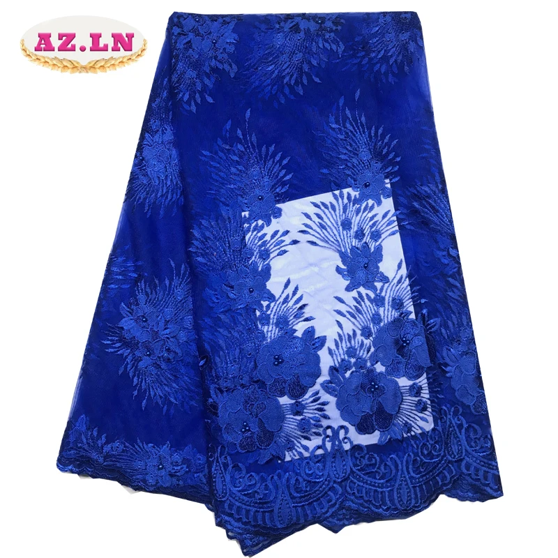 

gold african lace fabric 2019 high quality lace french mesh fabric beaded stones nigerian swiss lace fabrics for dress A1