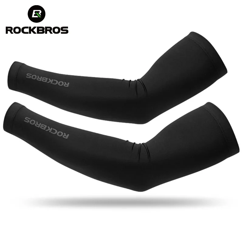 ROCKBROS Ice Silk открытый солнцезащитный крем с длинными рукавами Защита от солнца Велоспорт дышащий эластичный бег пляжные гетры 2 пары