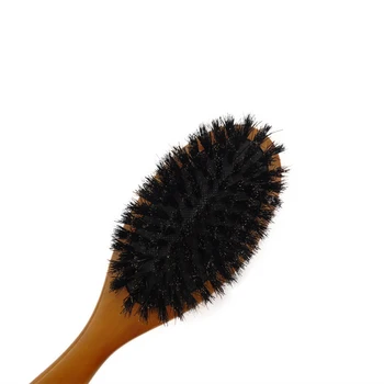 

Natural Boar Bristle Massage Hairbrush Comb Anti-static Hair Scalp Paddle Brush Wooden Comb Handle Hair Brush Styling Tool