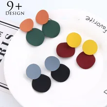 

Nine Design 2018 Korean Fashion Drop Earrings For Women Double Round Beads Dangle Earring Party Jewelry Minimalist Earrings