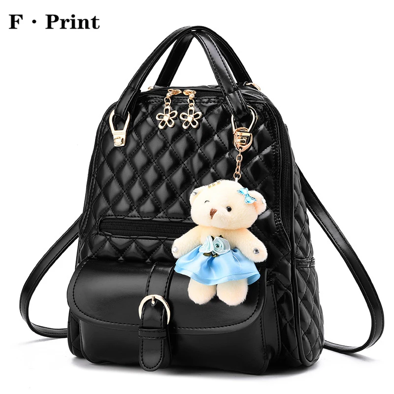 2017 Summer Fashion Diamond Lattice Backpack Girl s Large Capacity School Bag Women Shopping Shoulder Bag