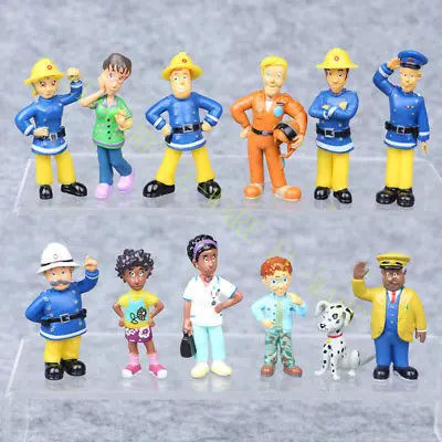 12 Pcs/Set Fun Fireman Sam Cartoon PVC Cute Action Figure