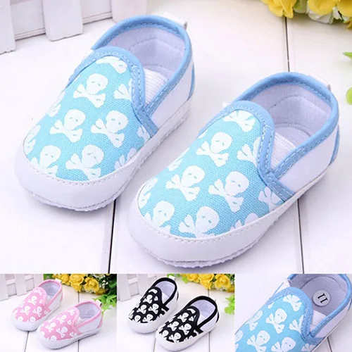 

2016 Sanwood Infant Baby Boy Girl Toddler Shoes Kid Skull Soft Sole Anti-Slip Prewalker Shoes 9LZV