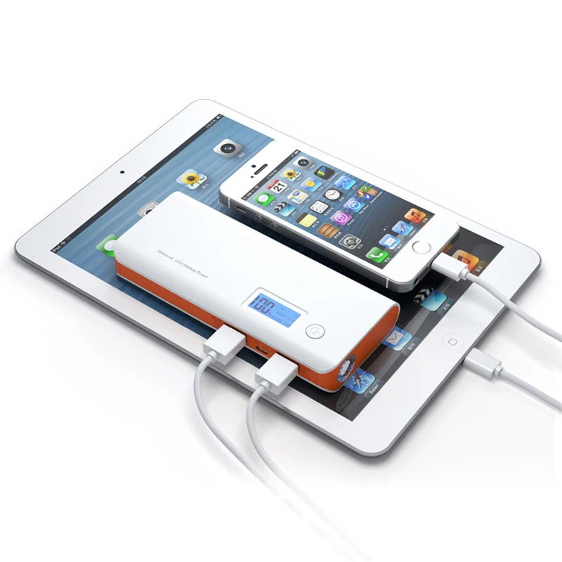 Внешний аккумулятор power Bank 10000 мАч двойной usb портативное зарядное устройство