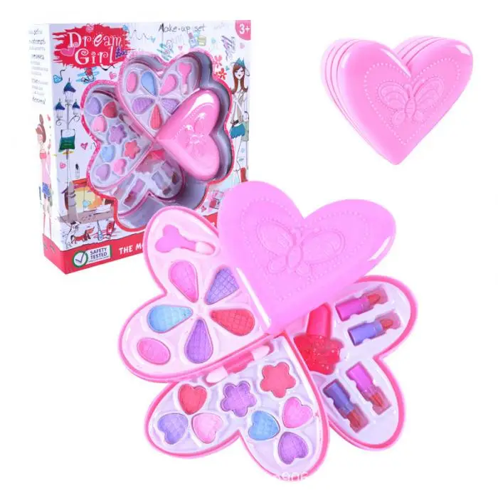 Детский макияж для девочек, набор экологически чистых косметических ролевых игр, принцесса игрушка в подарок, AN88