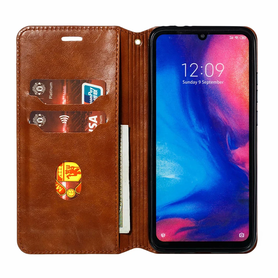 Роскошный кожаный чехол-книжка для Xio mi Red mi Note 8, 7, 6, 5 Pro, 8A, K20, бумажник с подставкой для карт, Магнитный чехол-книжка для Xio mi 9T Pro 9se