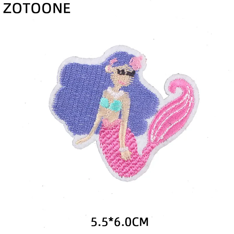 ZOTOONE 1 шт. Русалка утюжок на Патчи для аппликация одежду Diy животное заказ Вышивка