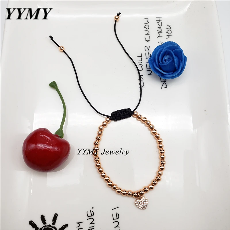 2018 Новый Micro Pave CZ Прекрасный браслет кулон сердце веревки бусы Красота Coloful