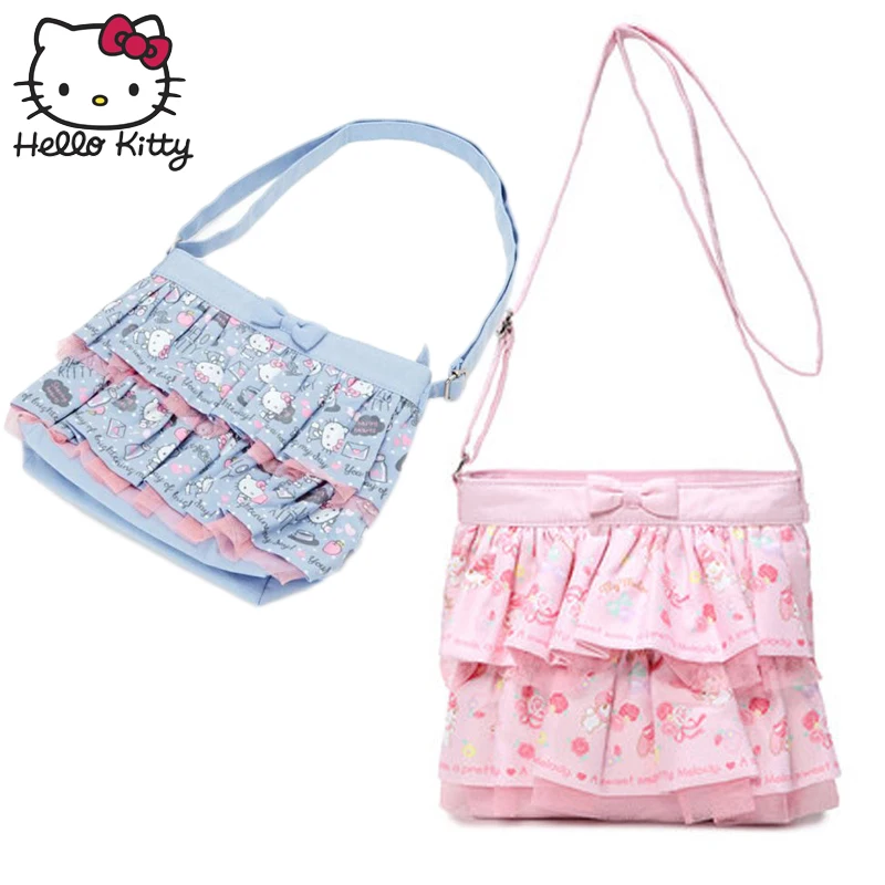 

Hello Kitty Kawaii Cartoon Pink Bag Hand Bags Handmade Cartoon Lovely Girls Shopping Kids Shoulder Gifts Plush Backpack Quality