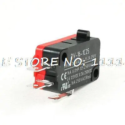 250VAC 16A SPDT 1NO 1NC 3 P черный мгновенный кнопочный предел микровыключателем |