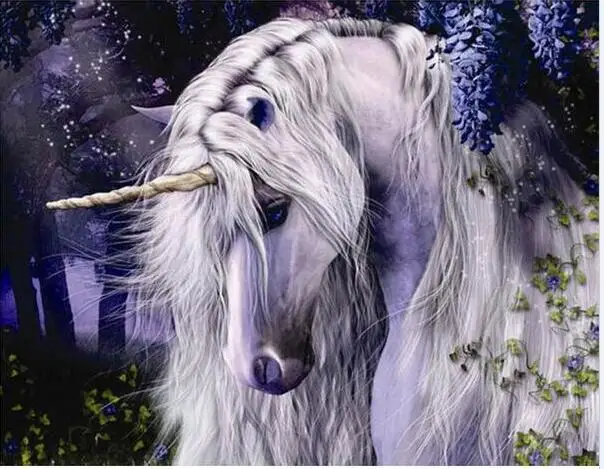 

DIY Digital Painting By Numbers moonlight Unicorn oil painting mural Kits Coloring Wall Art Picture Gift frameless